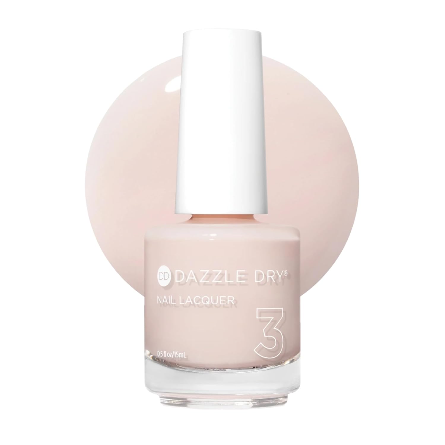 Dazzle Dry Nail Lacquer (Step 3) - Rose Quartz - A light peach blossom semi-sheer with pink blush. (0.5 fl oz)