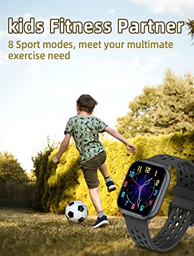 Kids Smart Watch For Boys Girls,Ip68 Waterproof Kids Fitness Activity Tracker Watch,Heart Rate Sleep Monitor,8 Sport Modes, Pedometers, Calories Counter, Alarm Clock, Kids Gifts For Teens 6+ (Purple) #TOP2