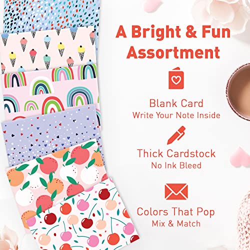 Image of S&O Blank Cards for All Occasions in One Box Set - Blank Notecards with Envelopes for Handwritten Messages - All Occasion Tags Assortment Box with Covers - 24 Vibrant Letter Slips and Envelopes Pack
