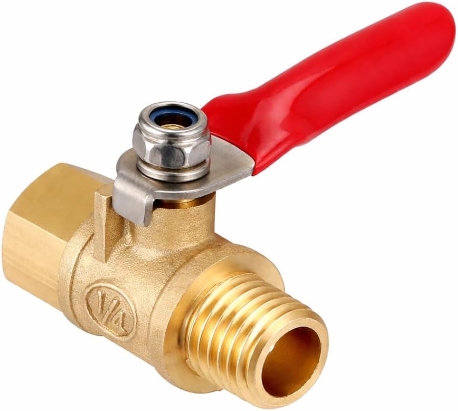 Dental Compressor Ball Valve Brass G1 4 Inch Double Male Thread Compact Air Control Component