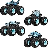 Hot Wheels Monster Trucks, 4-Pack of 1:64 Scale Toy Trucks, Set of 4 X-Ray-Themed Vehicles, Giant Wheels, Favorite Characters & Cool Designs