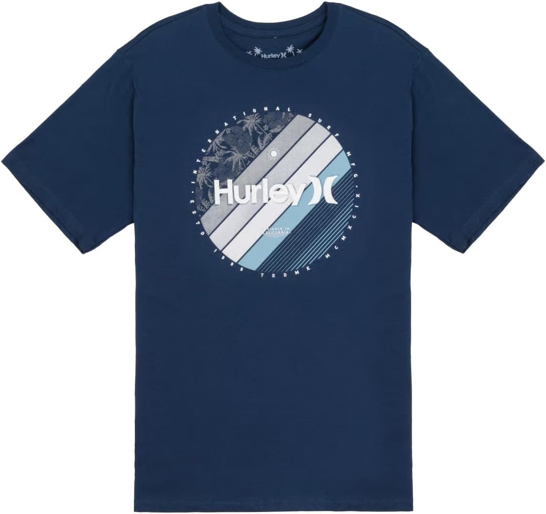 Hurley Linier Palms SS T-Shirt - Abyss