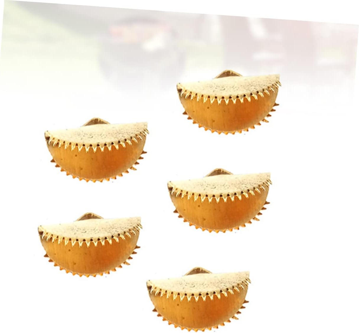60 Pack 20mm Semicircle Fastener Clasps for Jewelry Making Textured Crimp End Clamps Petal Fringe Clips DIY Accessories (Buckle)