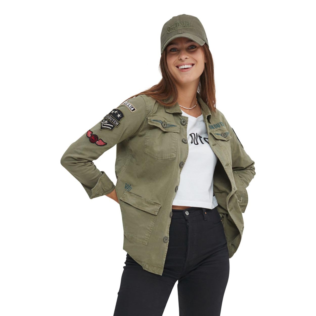 Von Dutch Veste Coton Femme Angel Kaki
