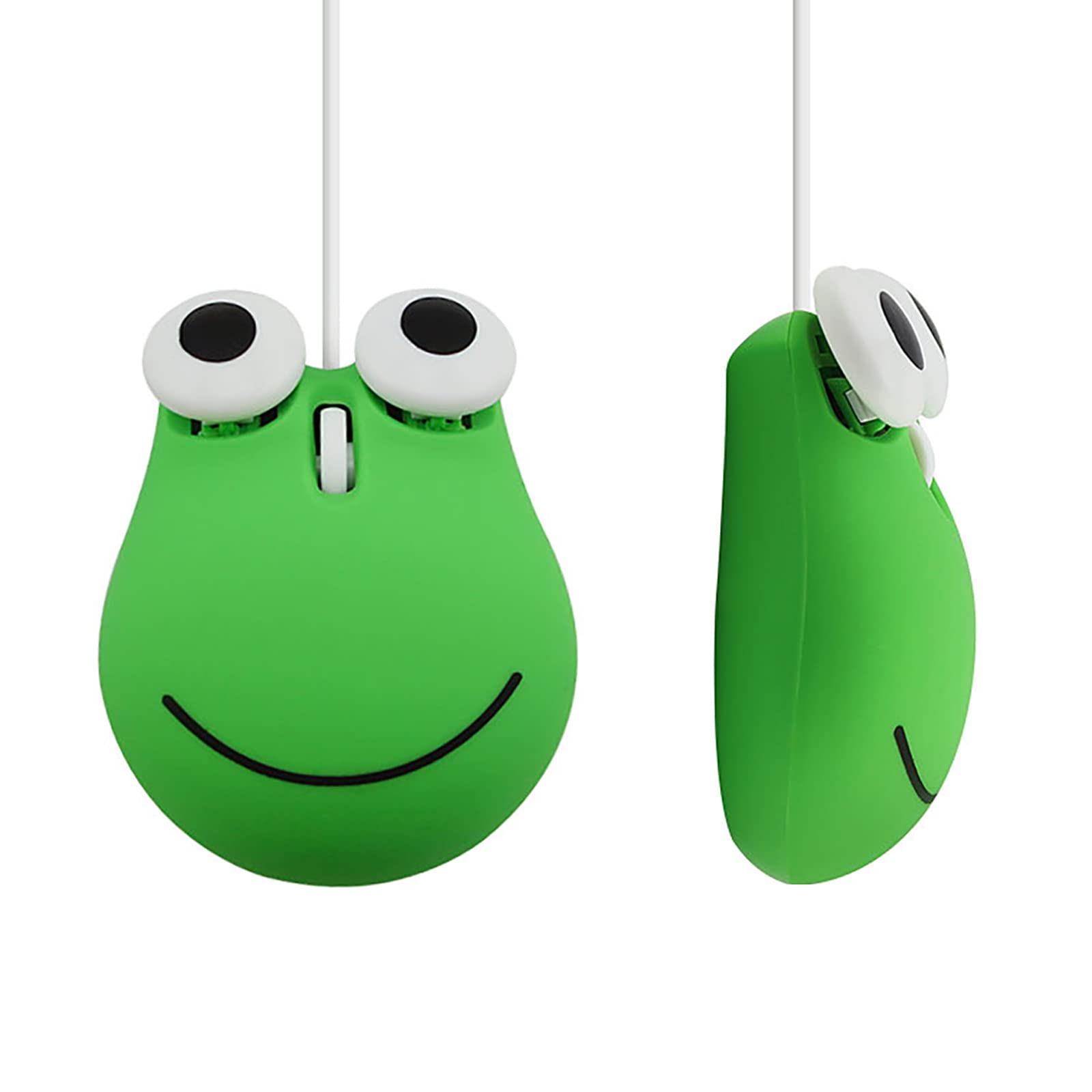 Cute Frog Mouse, USB Wired Computer Mouse for PC Laptop, Small Corded Optical Mice 1600 DPI (Green)-image-15