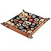 XiangHeFu Sugar Skull Flower Floreale Messicana variopinta PU Valet Tray, Contenitore Vassoio per Gioielli, Vassoio portaoggetti in Pelle, può Essere memorizzato Chiavi, monetine, Cellulare