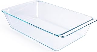 Deep Clear Glass Baking Dish, Rectangular Tempered Glass Baking Pan, The...