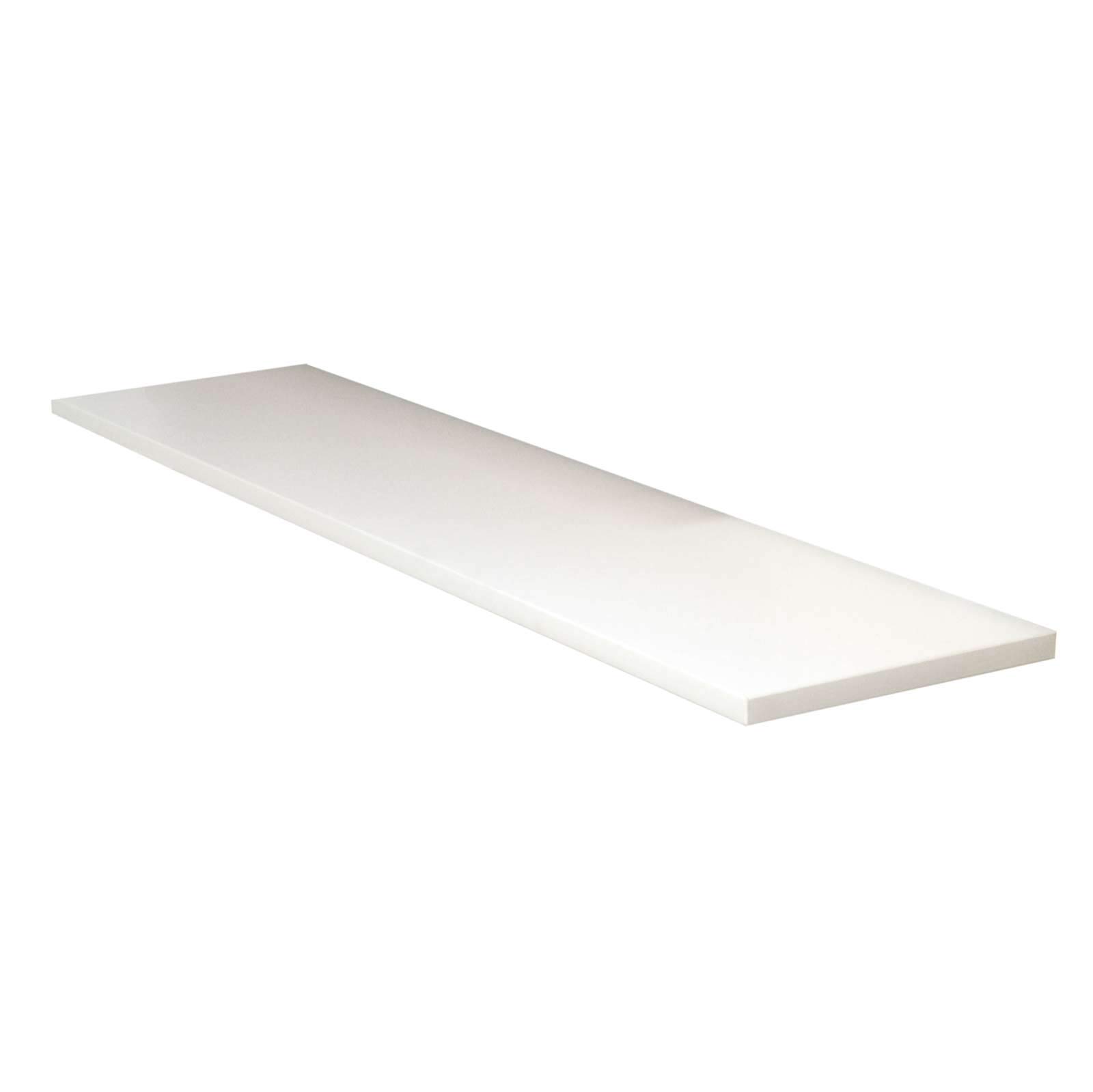 Display Stands Ltd1000mm x 250mm Wooden Shelf for Slatwall Panels & Home with Optional Shelf Brackets (D20+) (White, SLATWALL Brackets - Pair (J96))