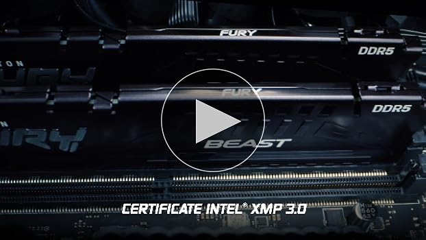 【新品未開封】KINGSTON RAM DDR5 16GBx2 5200MHz Pamięć RAM Kingston Fury Beast Black DDR5 16GB 5200MHz CL40