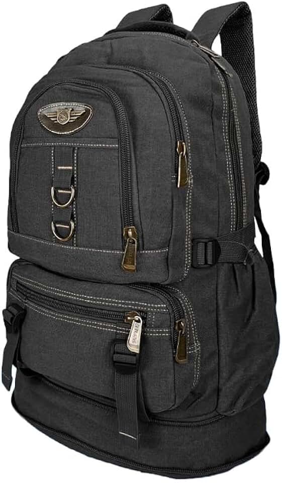 Mochila Lona De Camping Reforçada Viagem Motociclista 50l 3005 (Preto)