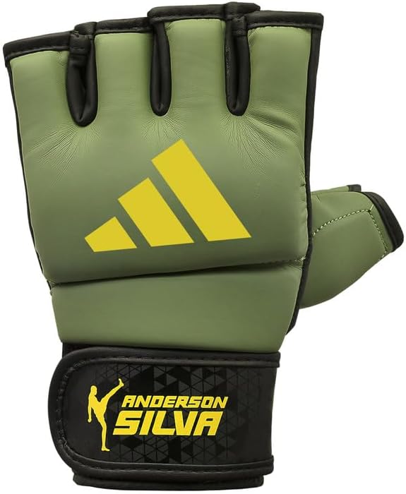 Adidas x Anderson Silva - Guantes de entrenamiento y agarre para uso diario, estilo de lucha de MMA, carcasa exterior de poliuretano, probado y