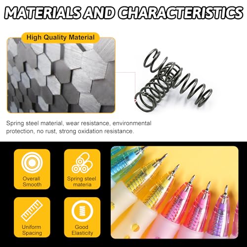 MroMax 5mm OD x 0.5mm Wire Dia x 40mm Long Compression Spring Connectors Spring Steel Gray-Black 10PCS - Image 4