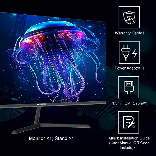 Sansui 24 Inch Monitor, Ips Display Computer Monitor With Built-In Speakers thumb #8