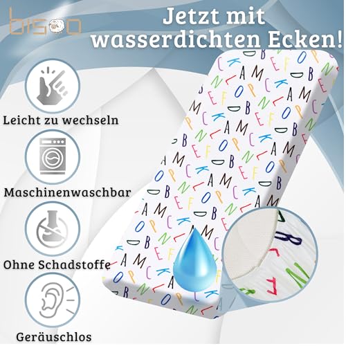 Bisoo Zauberlaken Spannbettlaken 35x75 Buchstaben für Kinderwagen Moseskorb – Ansicht 2