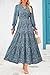 PRETTYGARDEN Women's Floral Maxi Dress 2026 Fall Long Sleeve V Neck A Line Long Flowy Spring Party Boho Dresses (Floral Purple Green,Medium)