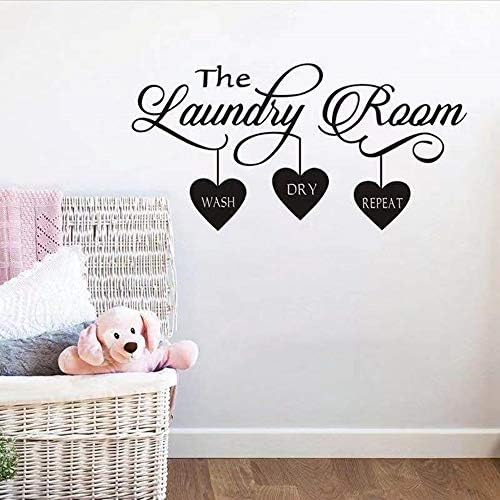 The Laundry Room Wall Sticker Laundry Signs Mural Art Interior Design for Hotel Home Decor
