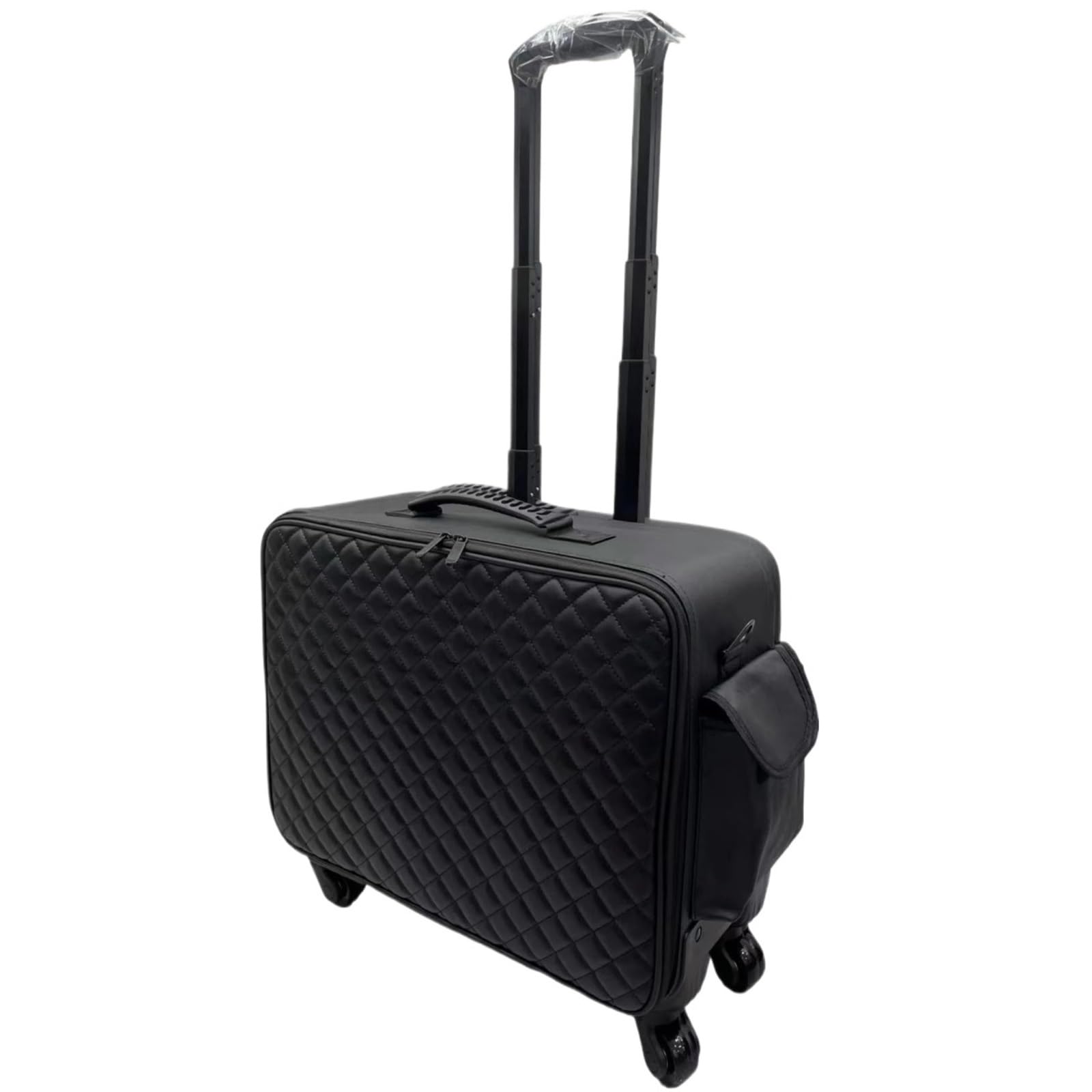 Borsa da toilette con rotelle Valigia professionale for bellezza, nail art, borsa for il trucco, cassetta degli attrezzi for ricamo, organizer mobile con ruote universali for cosmetici(Black 2)