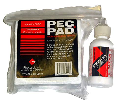 Bundle - Pec-12 2oz Photographic Cleaner & 4x4 Photo PEC Pads 100PK