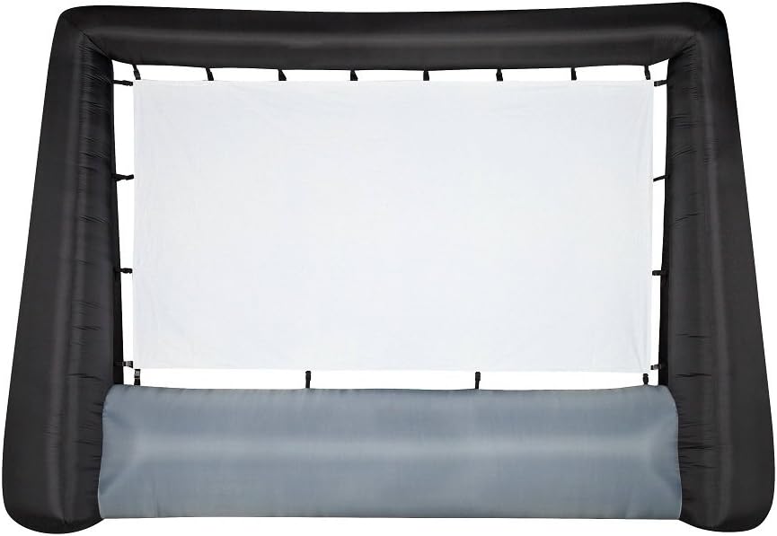 Gemmy 39127-32 Deluxe Outdoor Inflatable Movie Screen, 12-Inch Widescreen, Navy and White, 144"_Deluxe Airblown Movie Screen inflatable with storage bag (HD39127-32)