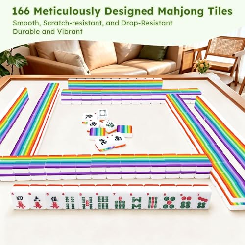 Set de Fichas de Mahjong Americano Acrílico 166 piezas miniatura 7
