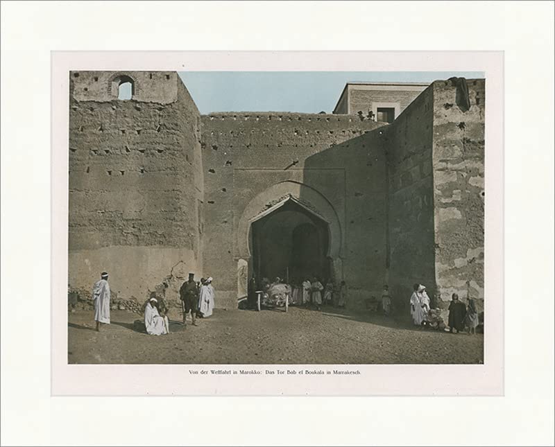 Biller Antik Excursion au Maroc 1913 Voitures Marakesch BAB EL Boukala Désert F_Vintage 00351