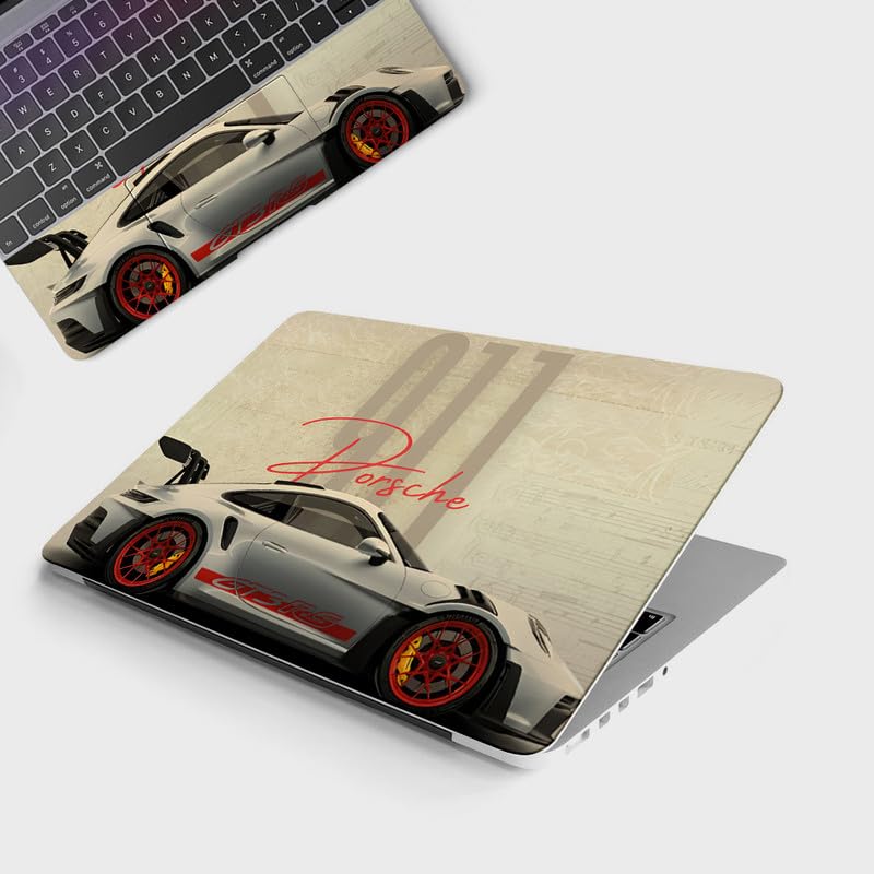 911 Laptop Skin Top+Wrist Pad Vinyl Laptop Skin for 14 Inches Laptops Compatible for Hp-Dell-Sony-Lenovo-Asus etc. (14x10 Inches) Floral P-50-image-29