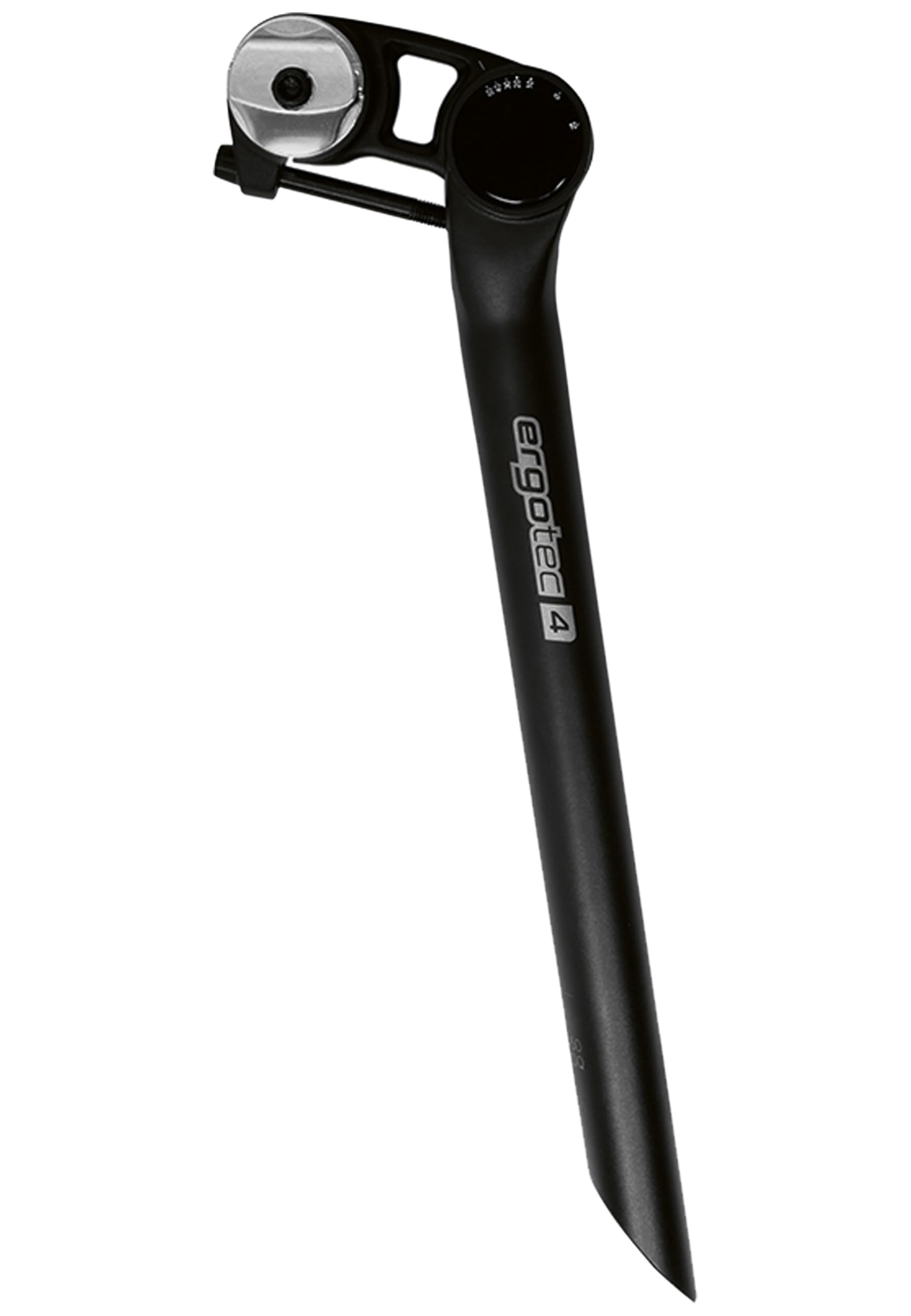 ErgoTec Unisex – sztyca podsiodłowa patentowa Viper dla dorosłych, czarna, Ø 30,9 mm