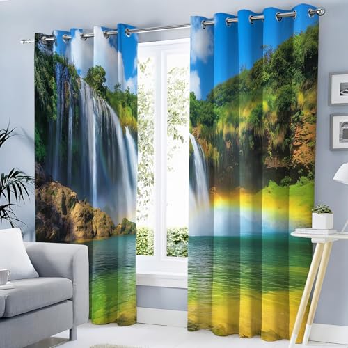 Rideaux occultants contre le froid : lot de 2 isolants thermiques vert émeraude