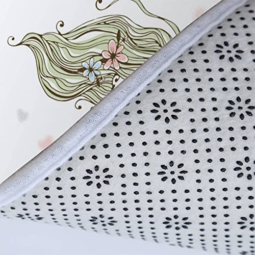 Badezimmer Badematte 3 Teilig Set Meerjungfrau rutschfest Badteppiche Saugfähig Memory Foam Badezimmermatte Weich WC… – Bild 6