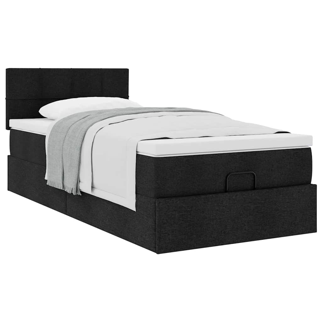 Design Multifunzionale Tessuto Premium con Contenitore Letto Pouf 90x190
