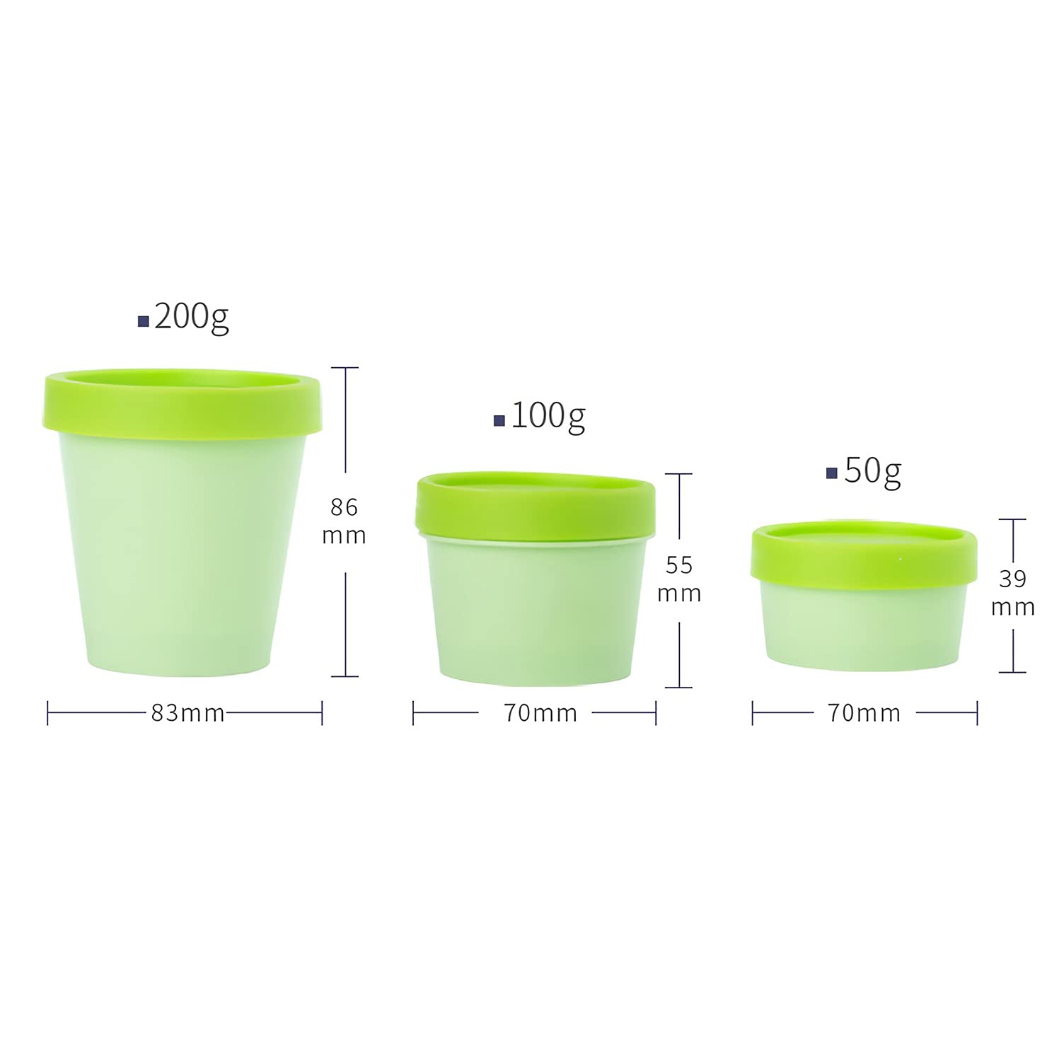 20 Stück 200 ml White Leere Dosen mit Deckel Cremedose Kunststoff Schraubdose Tiegel 200 g Leerdose Kosmetische Behälter Maskenschale Tiegel für Mask Mud Badesalz Creme Salbe, 5 Stück Spatel