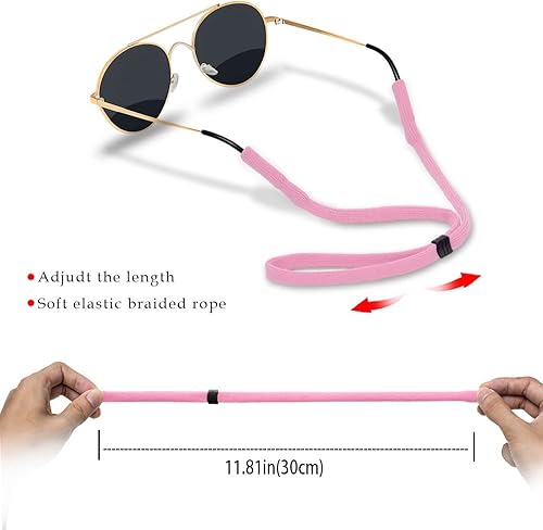 Miniatura 2 de HALF CRESCEN Correa de gafas (2 piezas) Correa de gafas deportivas Retenedor ajustable de gafas de sol para hombres mujeres