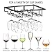 Wtiujhg Wine Glass Rack, 2 Pack Under Cabinet Stemware Rack Wine Glass Holder, 3 Rows Black Metal Wine Glass Storage Hanger Under Shelf for Cabinet Kitchen BarWtiujhg Wine Glass Rack, 2 Pack Under Cabinet Stemware Rack Wine Glass Holder, 3 Rows Black Metal Wine Glass Storage Hanger Under Shelf for Cabinet Kitchen Bar