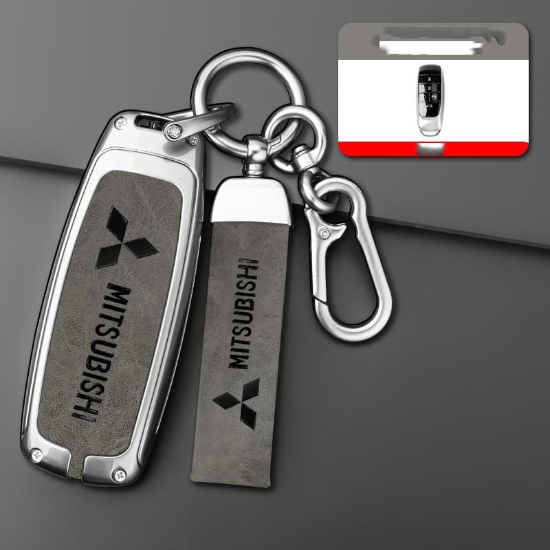 1 Piezas Coche Carcasas Llaves para Mitsubishi Artuk,Conchas Clave Cubierta Protectora Caso Clave Funda Llaves Cubre Tapa Llave Cubre,A-Grey