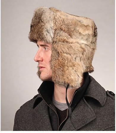 Vista 7 de URSFUR Sombrero de hombre de piel completa rusa Ushanka Trooper multicolor
