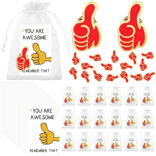 Lot de 25 broches de reconnaissance inspirantes pour les élèves de la part d'un enseignant – Broche de motivation avec inscription You Are Awesome Cards Cadeaux de classe Cadeau de rentrée scolaire