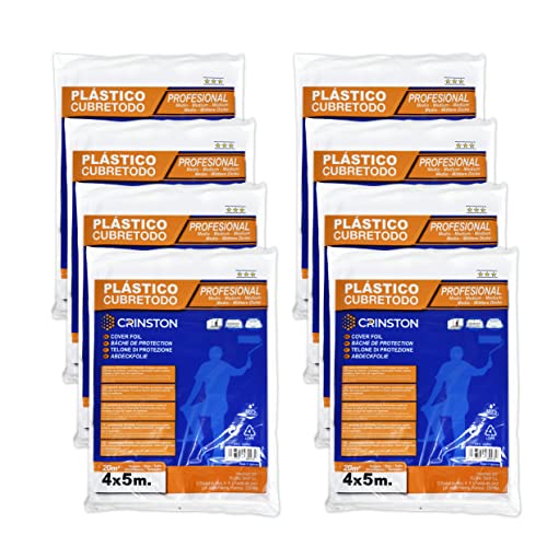 Plástico Cubretodo protector 4x5m - 20 m2 (PACK x8, MEDIO)