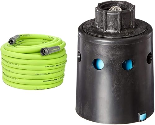 Flexzilla Manguera de jardín de 34 pulgadas x 100 pies, resistente, ligera, segura para agua potable, ZillaGreen - HFZG6100YW-E y válvula Hudson V