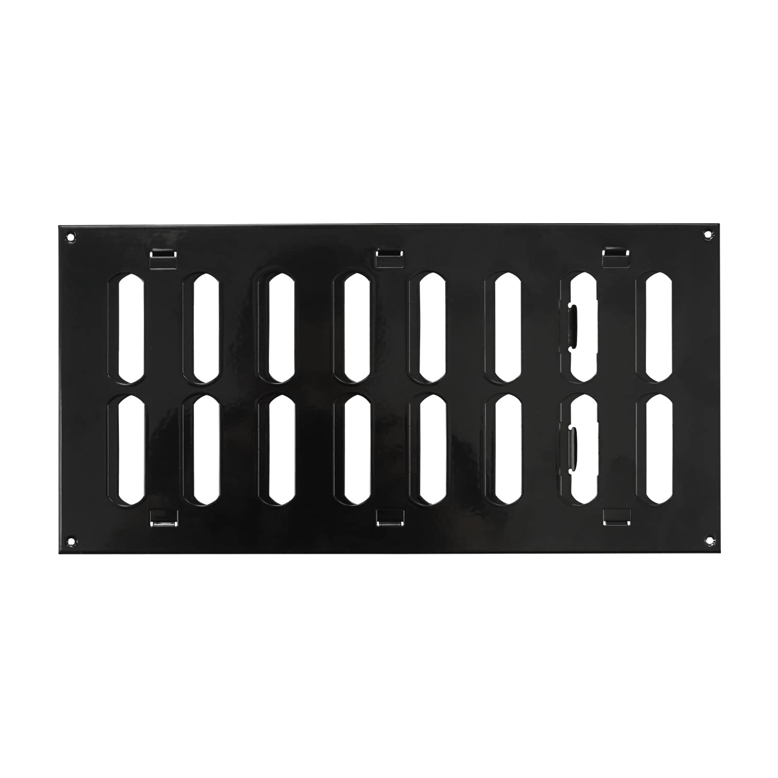 Buy 300 x 150 mm Black Metal Ventilation Grille with Lockable Slats