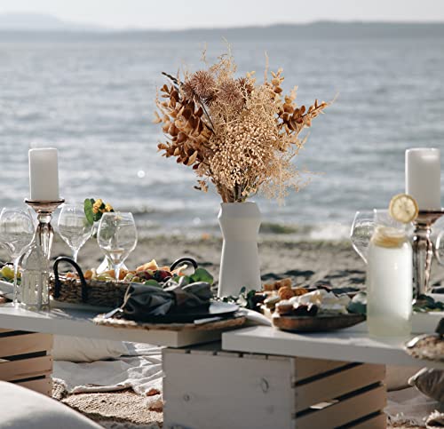 Fake Flowers Bouquet For Decorations Insunsix Artificial Flowers Silk Flowers Artificial For Decoration Fall Flower Centerpieces For Coffee Table Decor (Beige) #TOP5