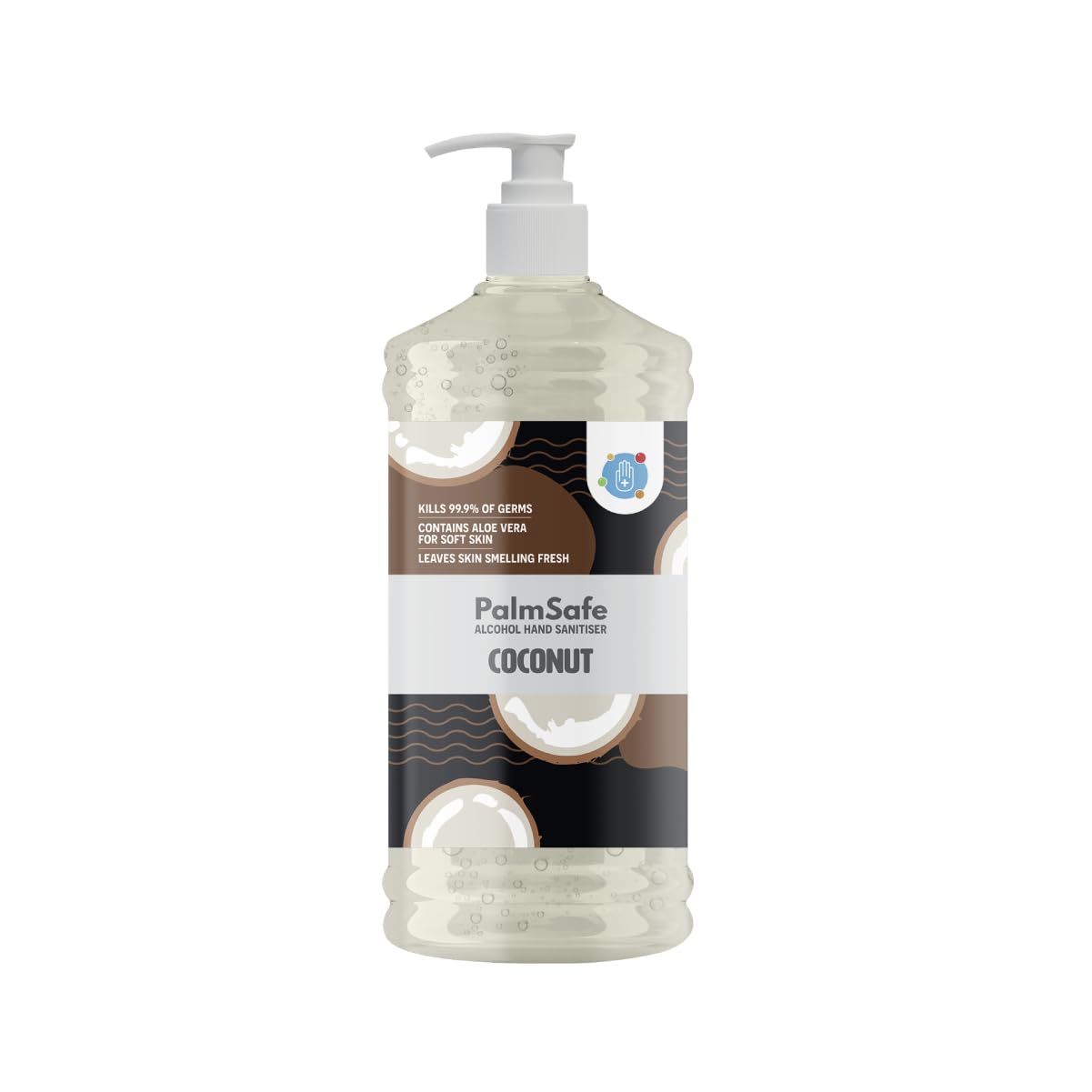 Palm Safe Coconut Alcohol Hand Sanitiser 1 Litre Pump Bottle