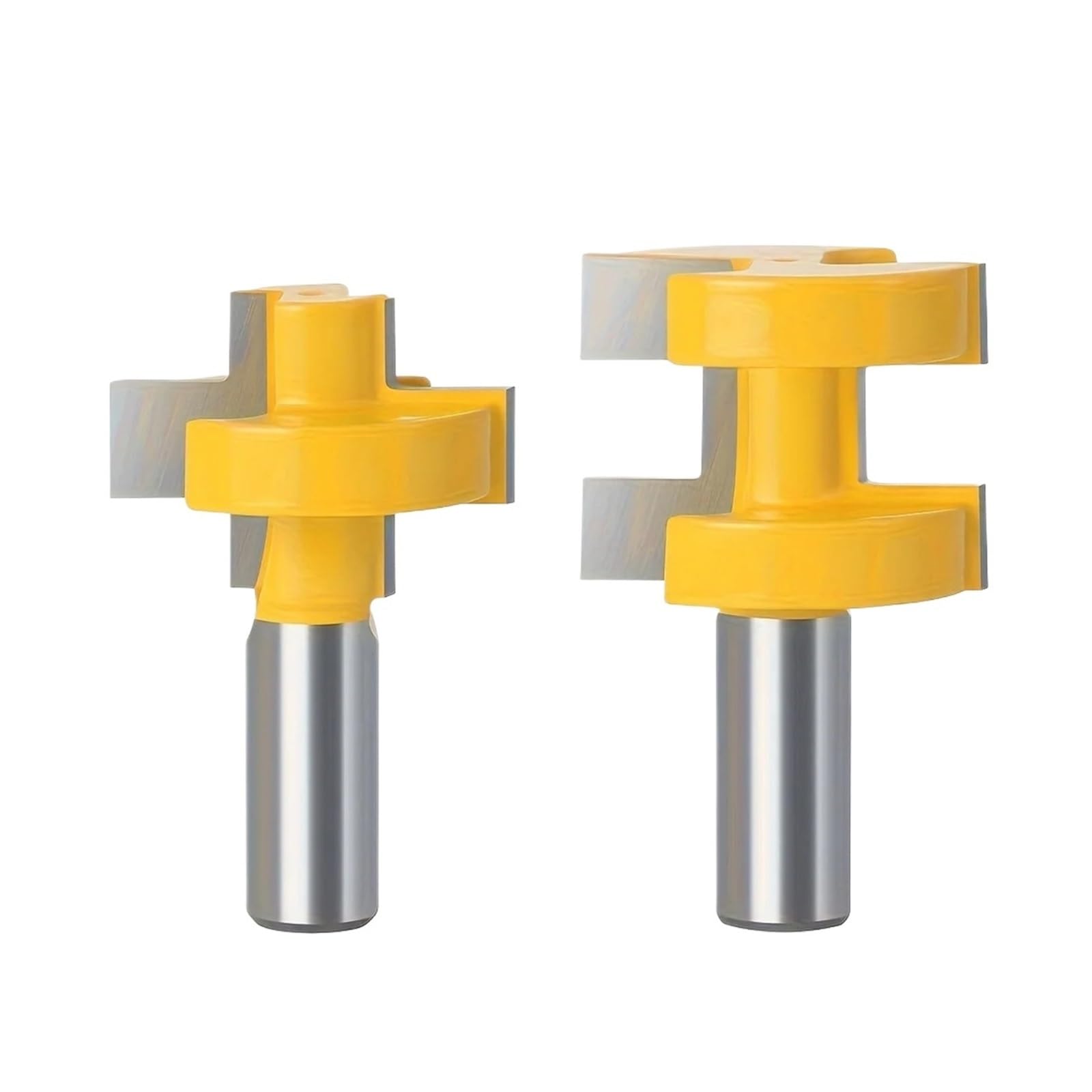 2 szt. 1/2" trzpień 8 mm prosty zestaw frezów do dłutowania zębów złączy podłoga boazerie obróbka drewna‌(12mm)