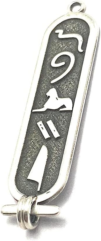 Oxidized Cartouche Personalized Name Necklace, 14k Gold Personalized Handmade, Egyptian Pendant Jewelry Women, Hieroglyph Egypt Name Necklace by HStudio