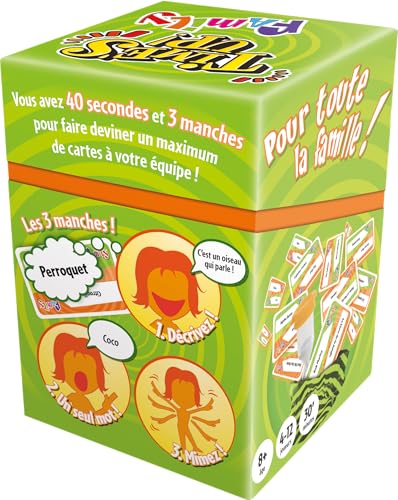 Asmodee - Time's UP! Family- Version Verte - Jeu d'Ambiance en Equipe dès 8 Ans - Jeu de Société Enfants - Jeu de Rapidité - Cartes à Deviner - 4 à 12 Joueurs - 30 Min - en Français- Repos Production