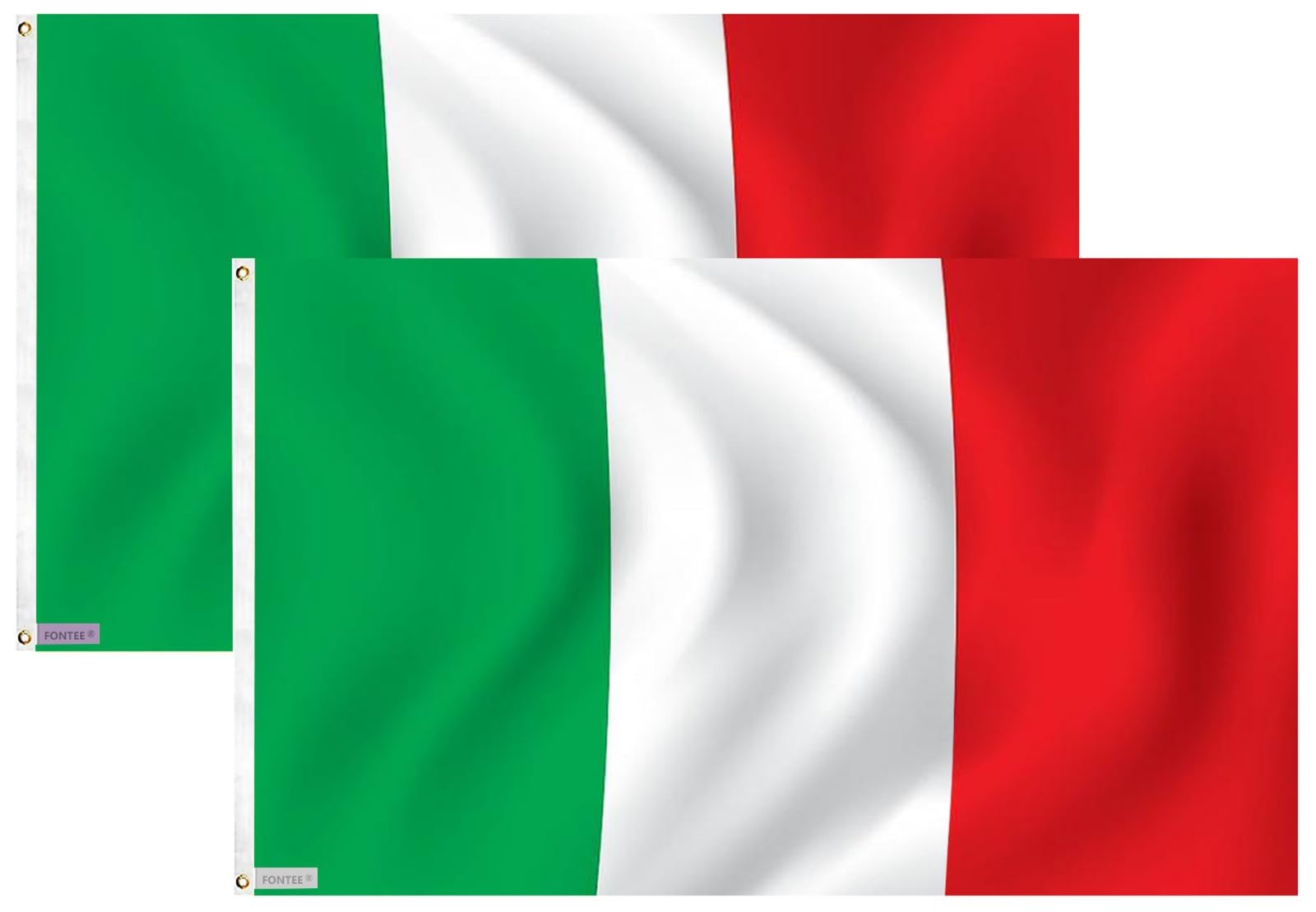 Bandiera Italiana 90x150cm Resistente allo sbiadimento UV Intestazione tela Doppia cucitura Anelli di tenuta in ottone