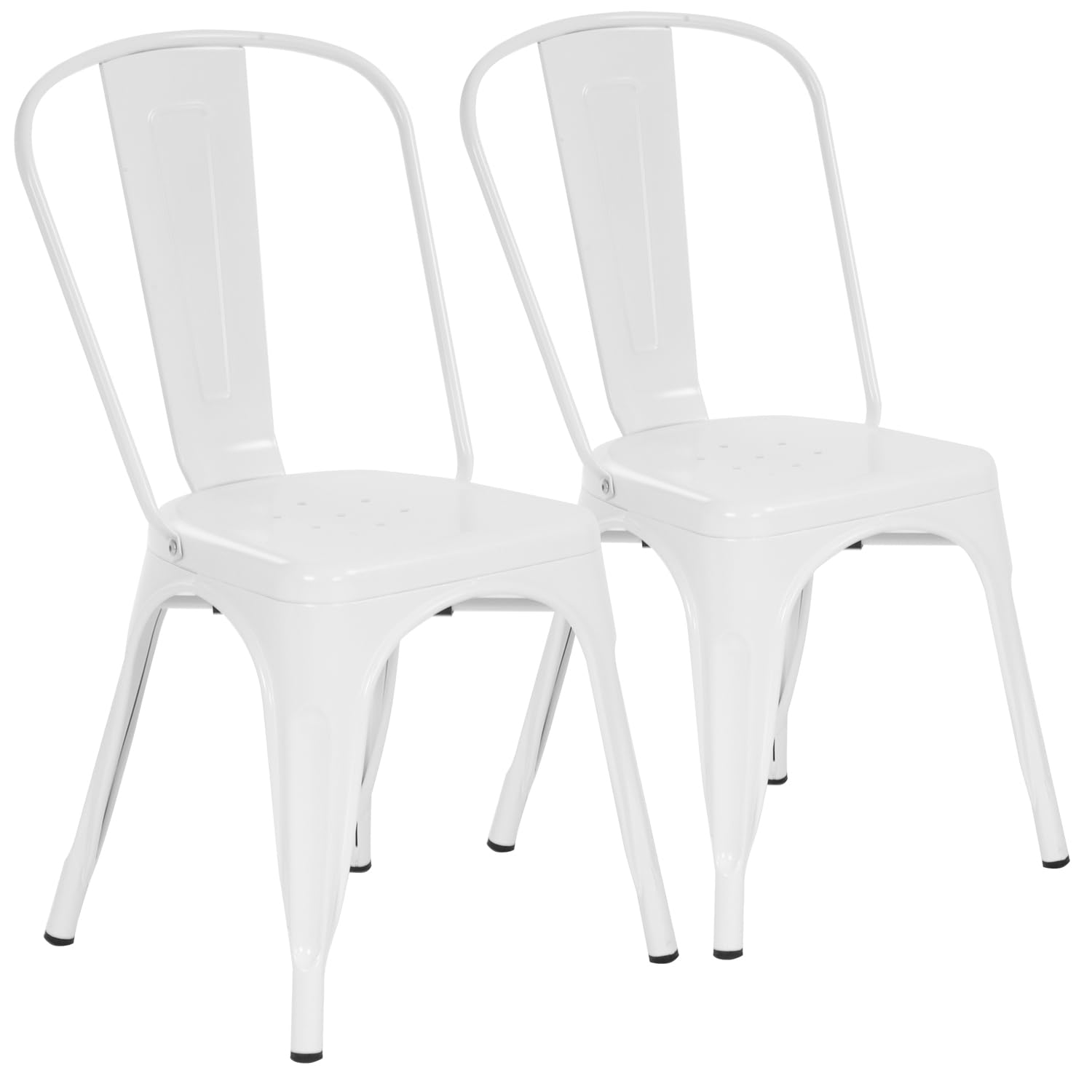 PayLessHere Metal Dining Chairs Modern Patio Chair Indoor Outdoor Chairs Kitchen Chairs Metal Chairs Restaurant Chair Seat Height Metal Stackable