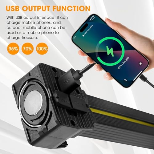 Image of Magnetic Gym Posing Light (Gym Lamp) for Workouts & Content Creation | Portable LED Light with Power Bank, Adjustable Brightness, and 7 Lighting Modes