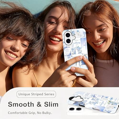 Coque rigide iPhone 17 MagSafe premium avec collage floral Jésus esthétique - 7
