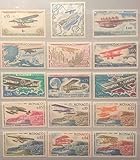  Générique Monaco. 15 Timbres de Collection Neufs** de 1964. Nos 637 à 651, Avions par des Livres Express