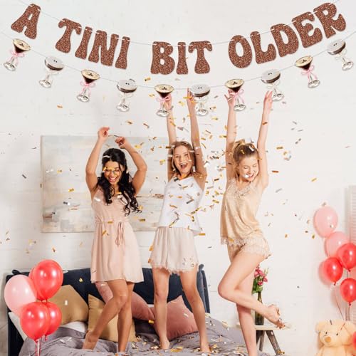 Image of A Tini Bit Older Banner Garland for Espresso Martini Birthday Party Decorations